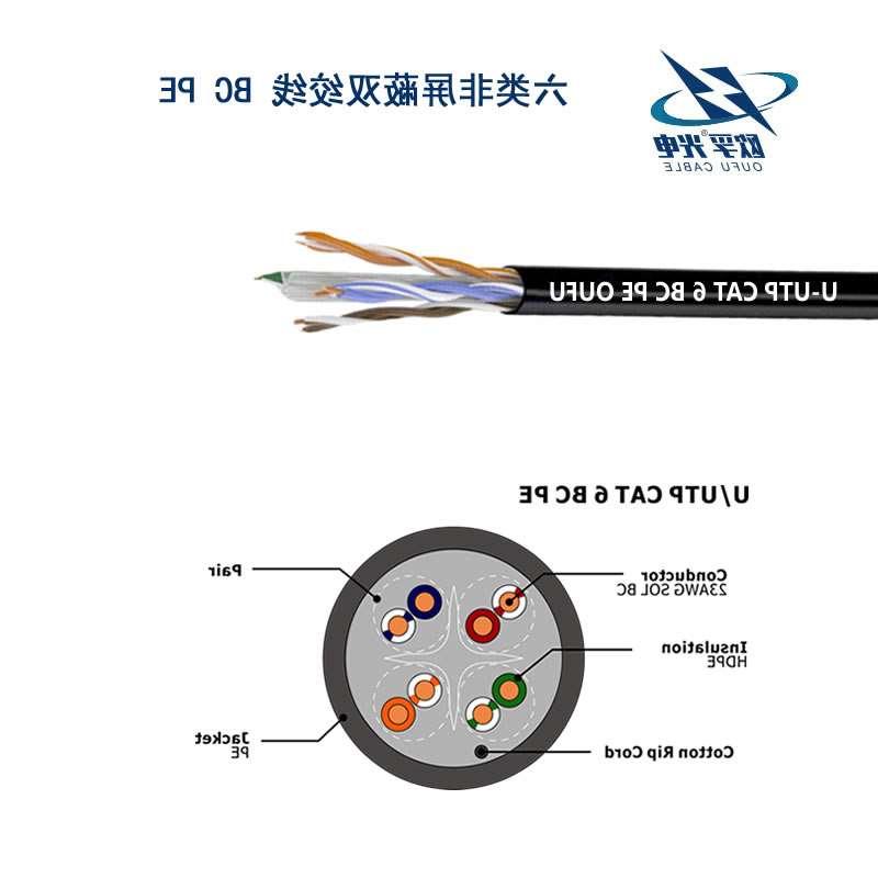 西藏U/UTP6类4对非屏蔽室外电缆(23AWG)