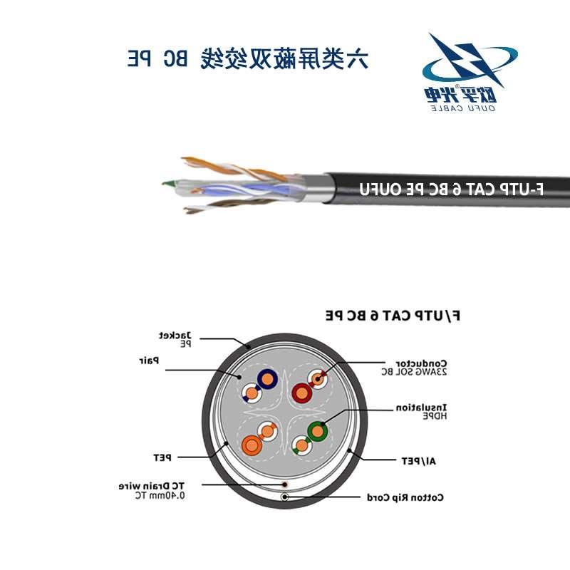 西藏F/UTP6类4对屏蔽室外电缆(23AWG)